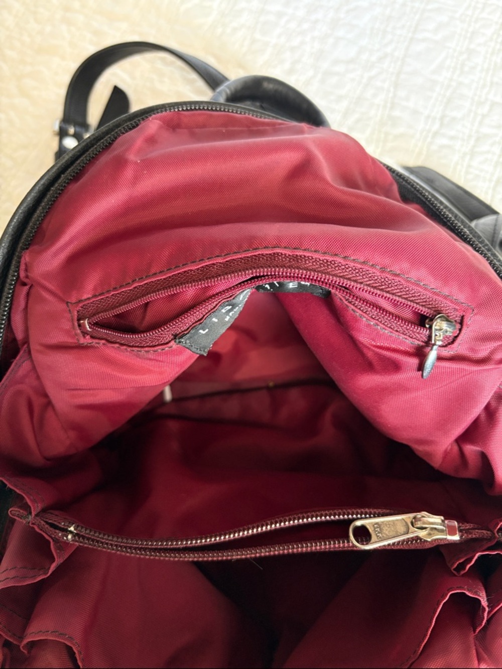 Everyday Black Leather Backpack - Sleek City Pack - Picture 8 of 15
